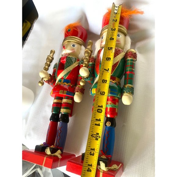 Nutcracker Christmas decoration 2 figurines wooden - Picture 4 of 9